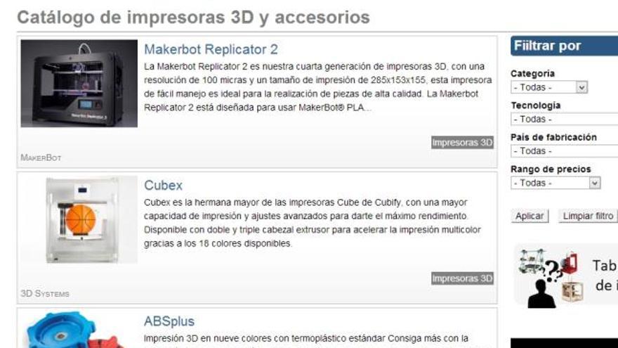 Nace el primer catálogo en español de impresoras 3D