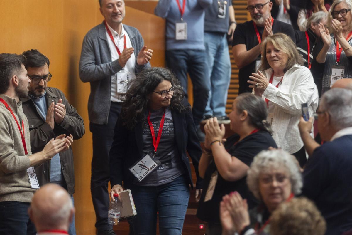 Valencia. VLC. Septimo congreso de Iniciativa del Poble Valencia en la que Aitana Mas y Alberto Ibañez han dejado la presidencia del partido, la ha asumido Carles Esteve y ha vuelto Monica Oltra para disputar la alcadia de Valencia