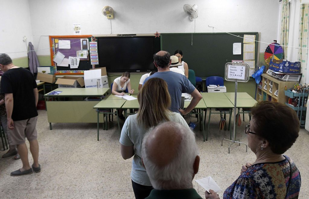 Jornada de elecciones europeas en Murcia