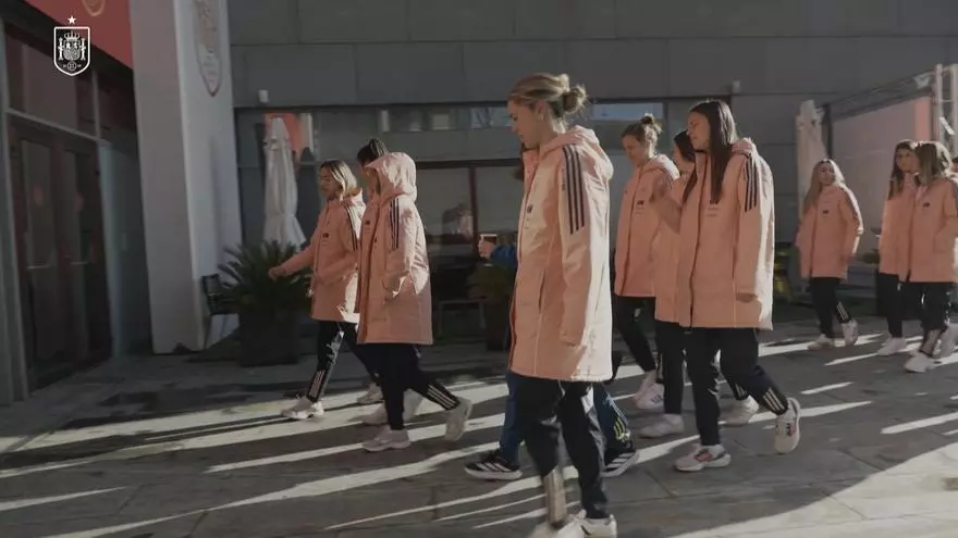 Sesión de activación de la selección española antes de la gran final de la Nations League