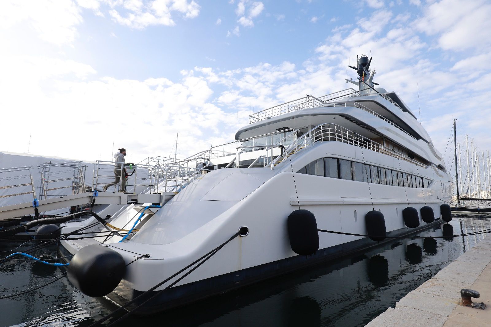 El yate ruso ‘Tango’ atracado en Palma