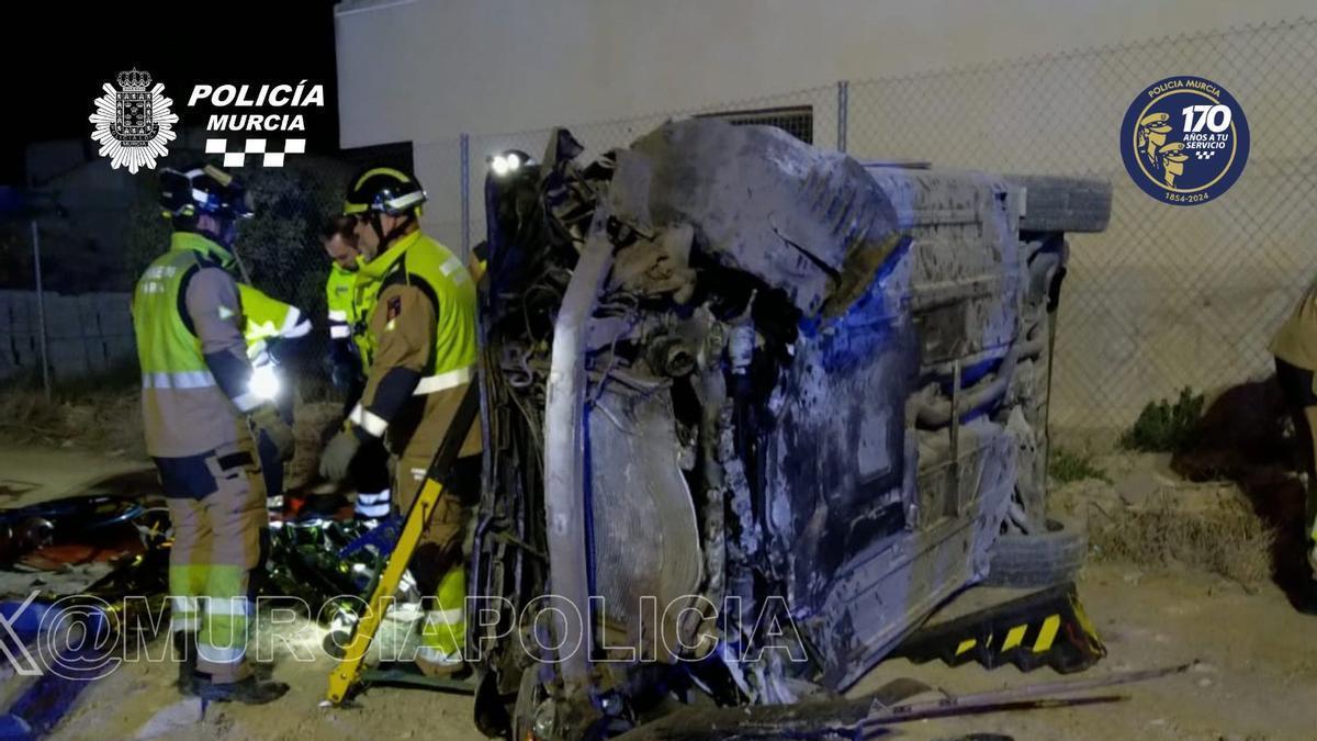 Así acabó el vehículo tras el accidente.