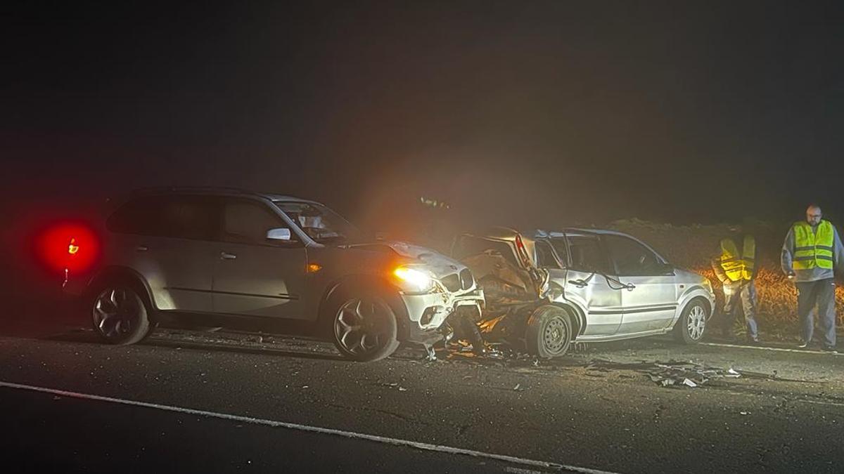 Accidente en Callobre (A Estrada) debido a la niebla