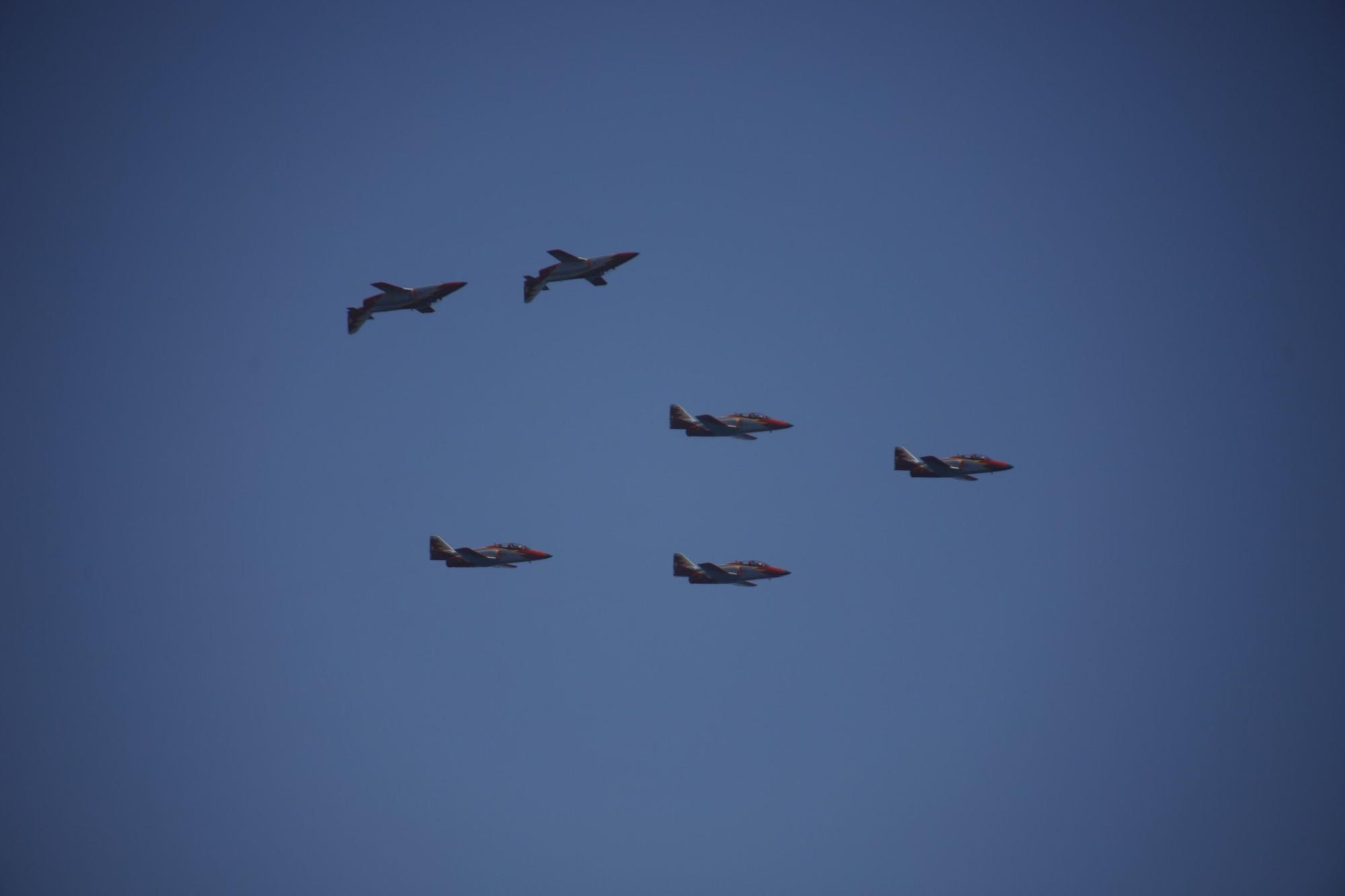 Espectáculo aéreo de Patrulla Águila en Málaga