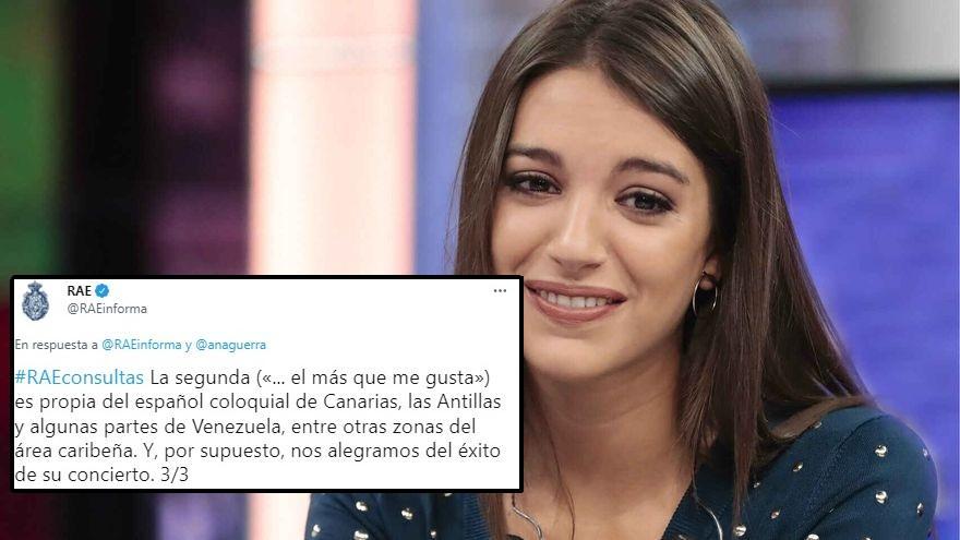 La extraña consulta de la cantante canaria Ana Guerra a la RAE que ha creado revuelo en Twitter