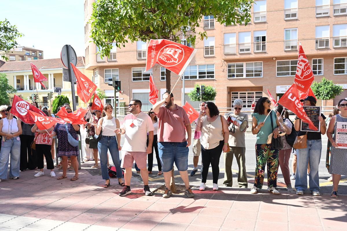 Manifestación comedores escolares en Castellón