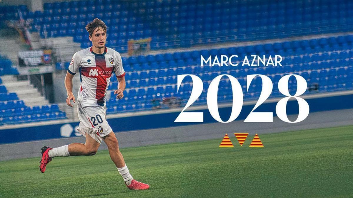 El Huesca renuncia la renovación del jugador del filial Marc Aznar.