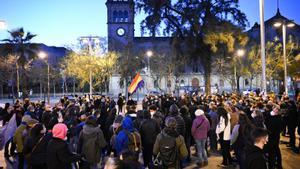 Unes 200 persones es concentren a favor de Hasél en Barcelona