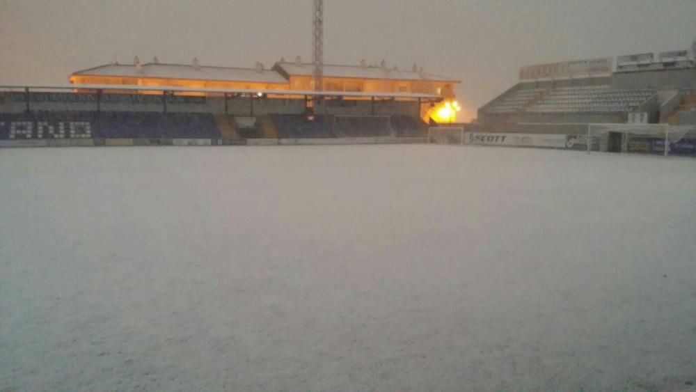 El campo del Collao, totalmente cubierto de nieve