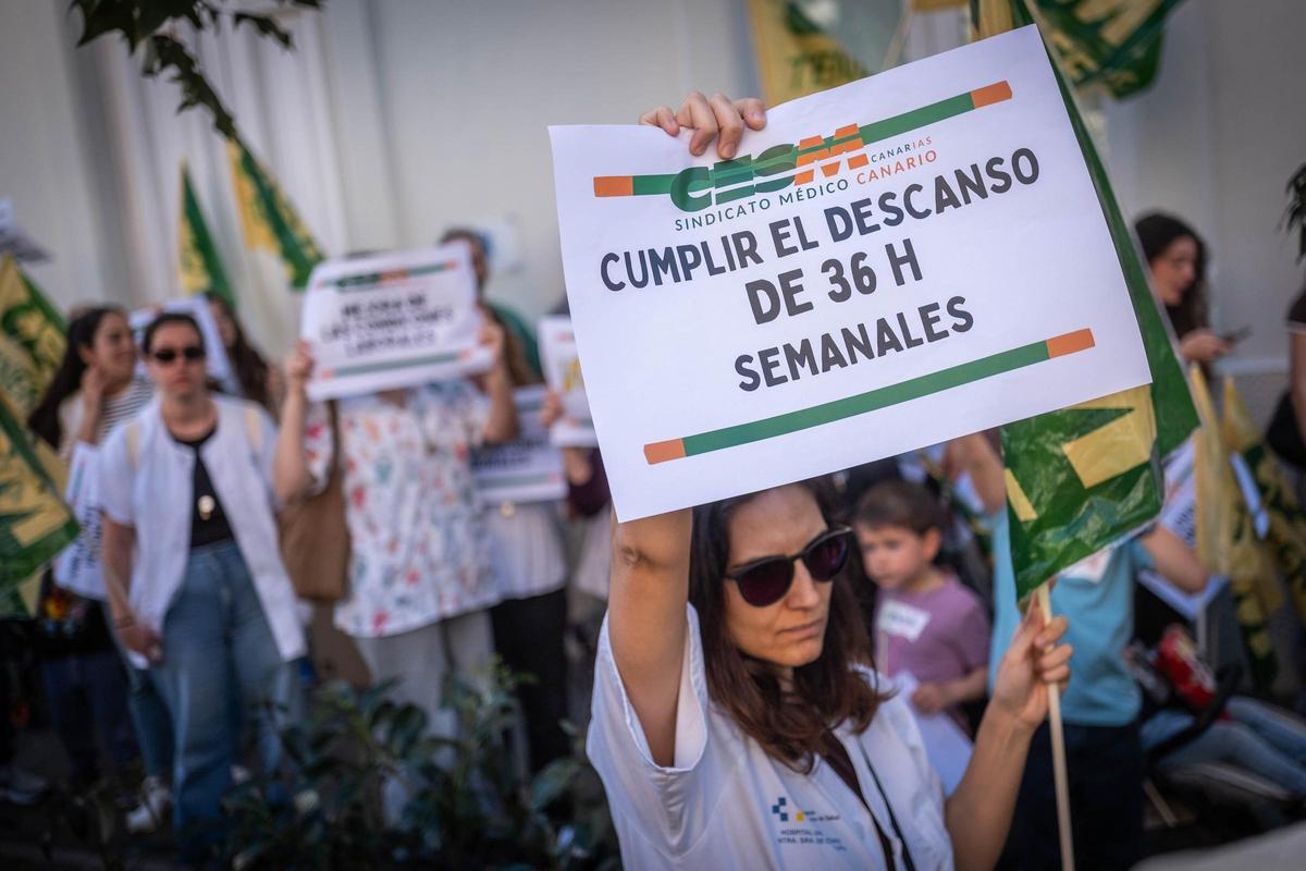 Manifestación de médicos en Tenerife