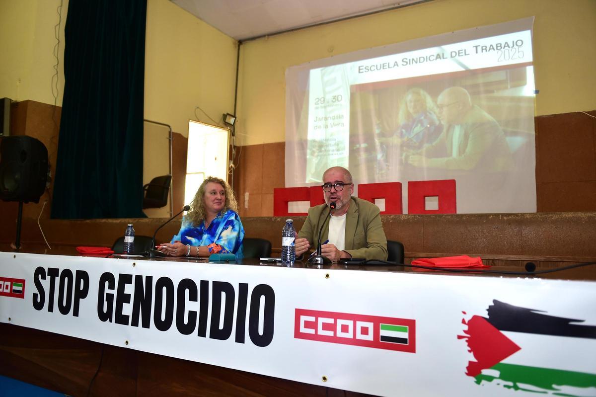 Unai Sordo, en Extremadura, donde ha hablado de la jornada laboral.