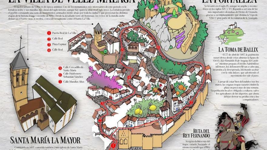 Vélez edita un mapa con una ruta histórica del barrio de La Villa