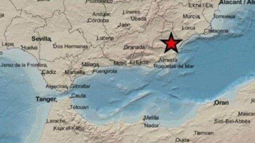 Registrado un terremoto de magnitud 3,4 en Almería