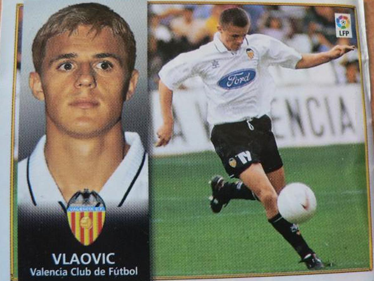 Cromo de Vlaovic en su época en el Valencia