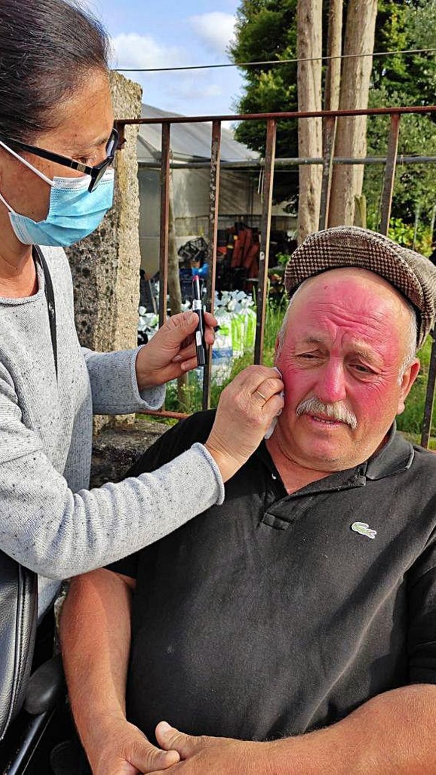 Una sesión de maquillaje para rodar.