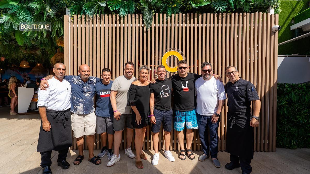 Lule, Raúl Resino, Aaron, Ignacio Solana, Nuria Moreno, Rafa Soler, Víctor Marti y Sergio Manzano.