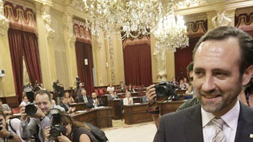 José Ramón Bauzá, ayer en el Parlament.