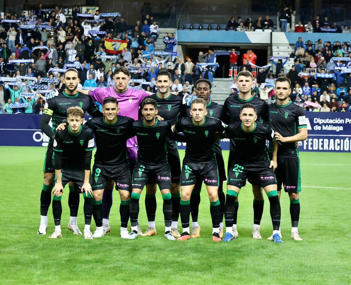 Equipo titular del Córdoba CF que empató ante el Málaga en La Rosaleda.