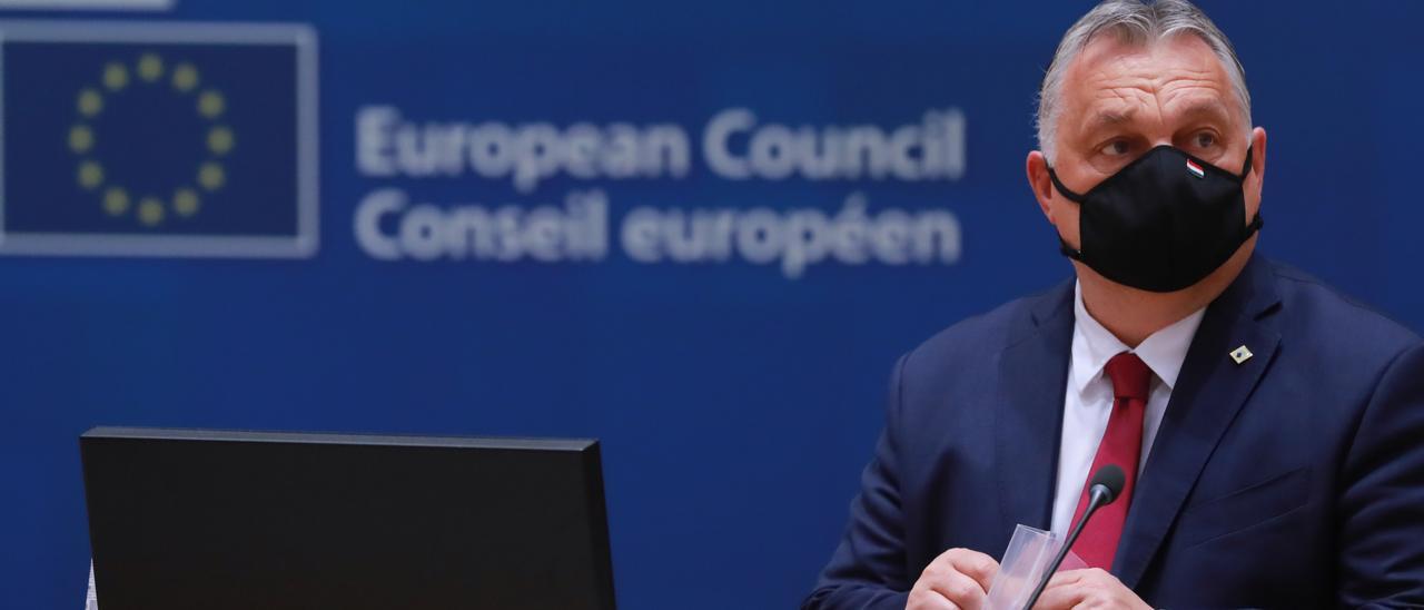 El primer ministro de Hungría, Viktor Orbán, en una reunión del Consejo Europeo