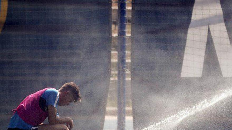 Imagen del entrenamiento de hoy del Málaga