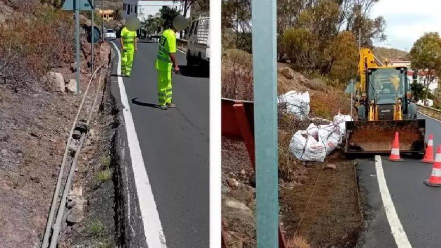 Multado al salirse con el coche debido al mal estado de la carretera a Moya