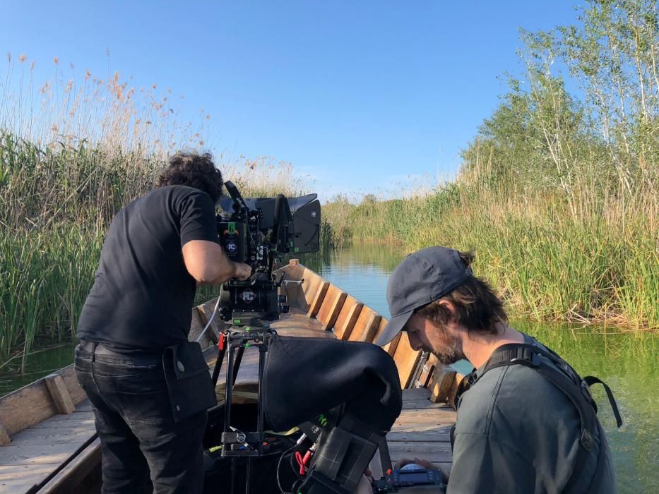 Rodaje de "El embarcadero" en L'Albufera