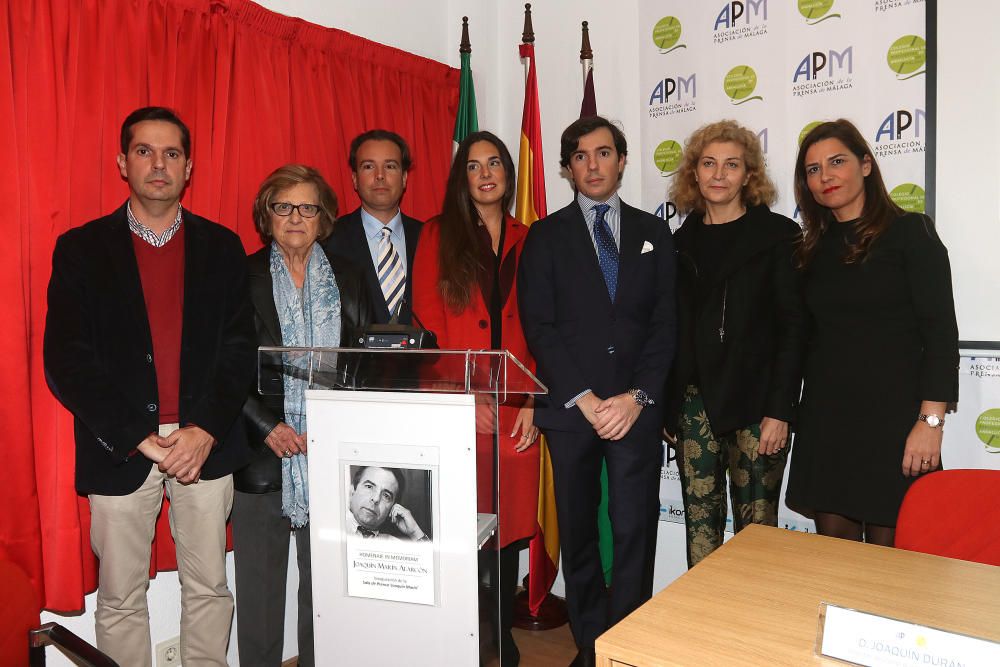 Las imágenes de la inauguración de la sala de prensa Joaquín Marín