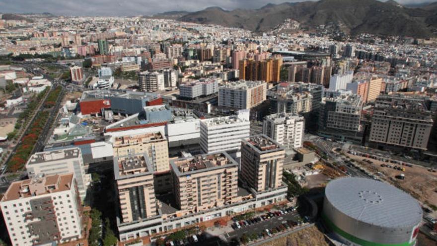 Vista panorámica de parte de Santa Cruz de Tenerife.