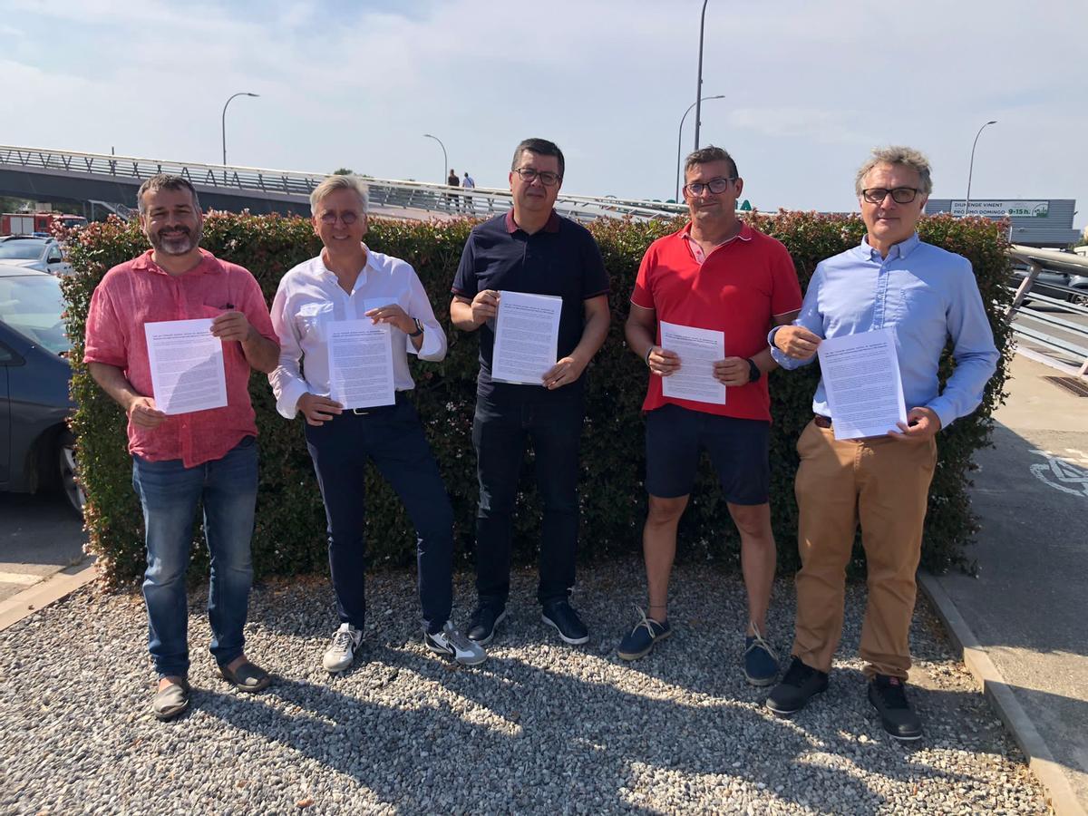 Els representants de Tots per l'Empordà reivindicant la Regió Policial Nord el 2022