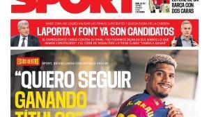 Esta es la portada de SPORT de hoy viernes, 6 de marzo de 2026