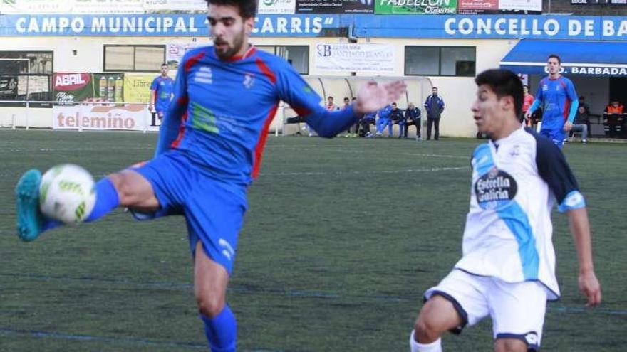 Germán Pérez, autor del gol ourensanista en os Carrís. // Jesús Regal