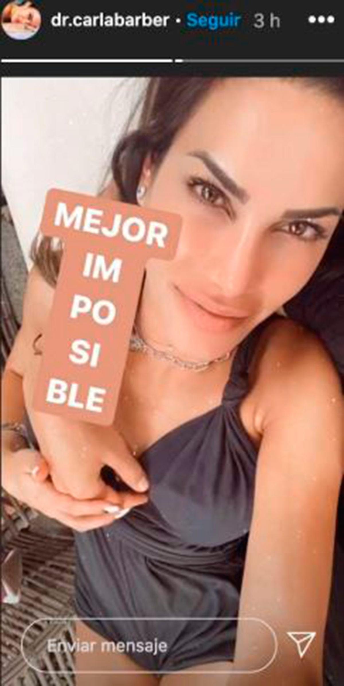 Carla Barber abrazada por Diego Matamoros.