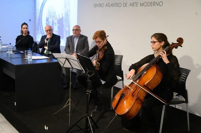 30º aniversario del CAAM.El CAAM celebra su 30 aniversario con el descubrimiento de una placa de homenaje a Chirino, una exposición con obra del escultor, y música en directo  | 04/12/2019 | Fotógrafo: Tony Hernández