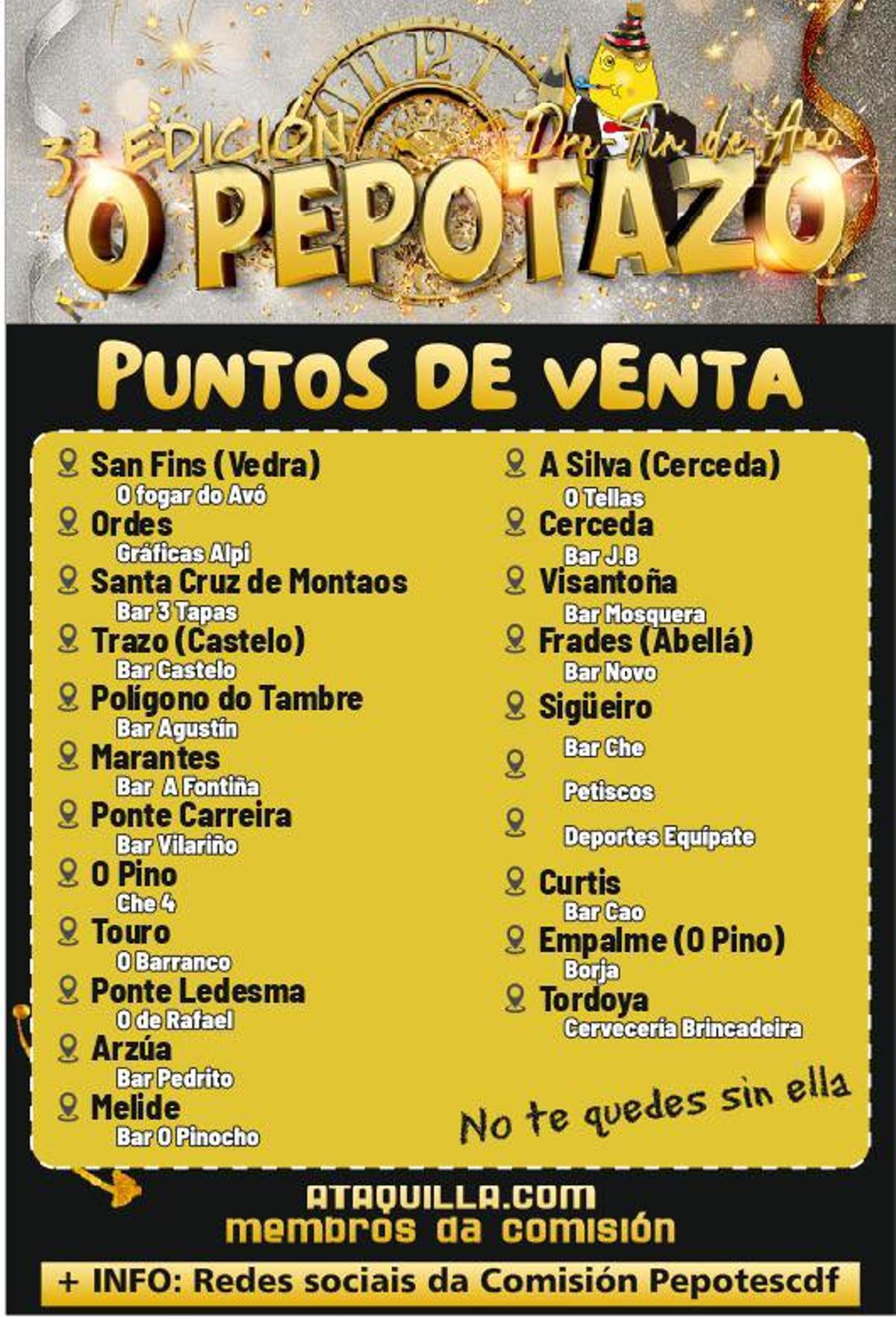 Puntos de venta de entradas para O Pepotazo 2025
