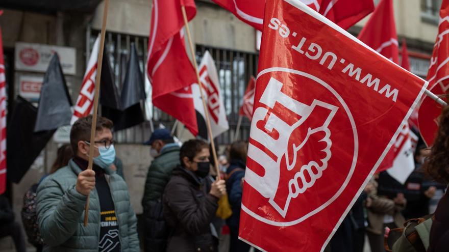 Manifestación sindical celebrada recientemente. |