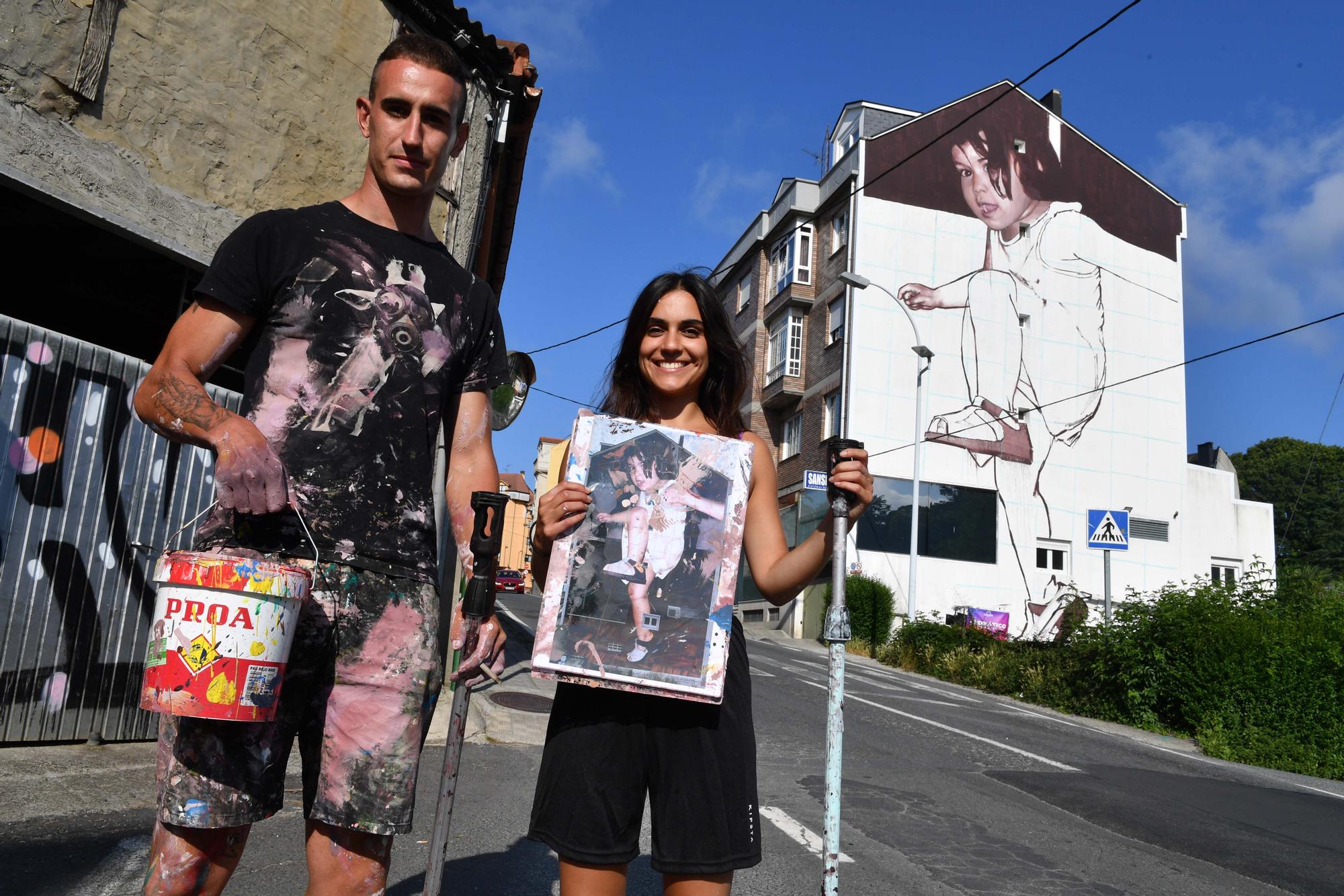 Las fachadas de Cambre se llenan de color con el Cromático Mural Fest