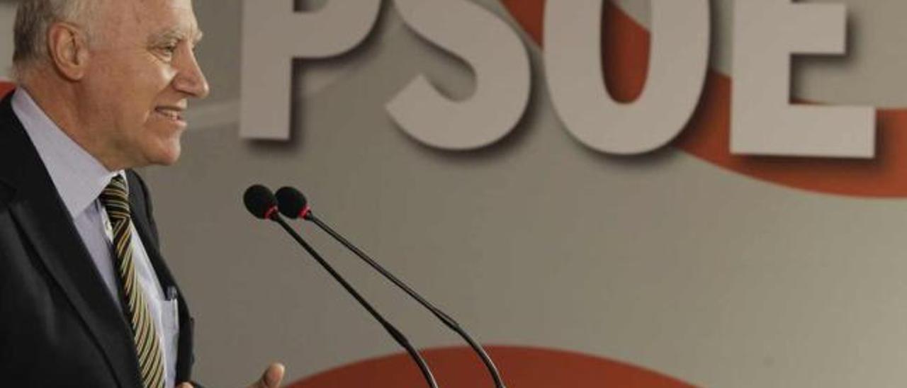 Faustino Blanco, ayer, durante un acto del PSOE en Gijón.