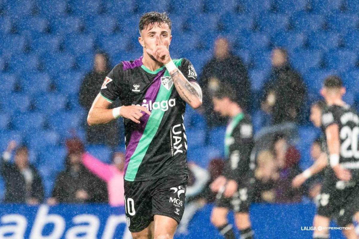 Larrubia fue el autor del gol del Málaga CF en Anoeta.