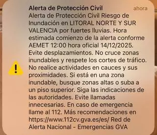 Un nuevo Es-Alert hace sonar todos los móviles de Valencia