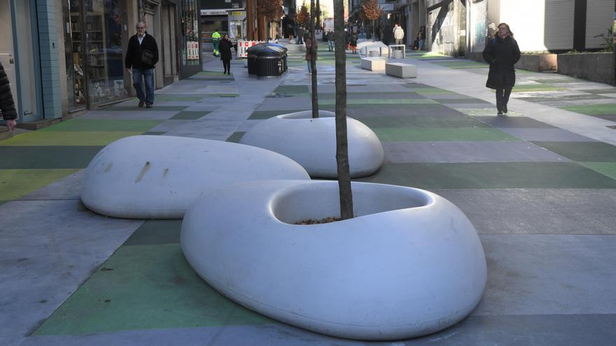 Calle Alcalde Marchesi, cuyas obras aún continúan.