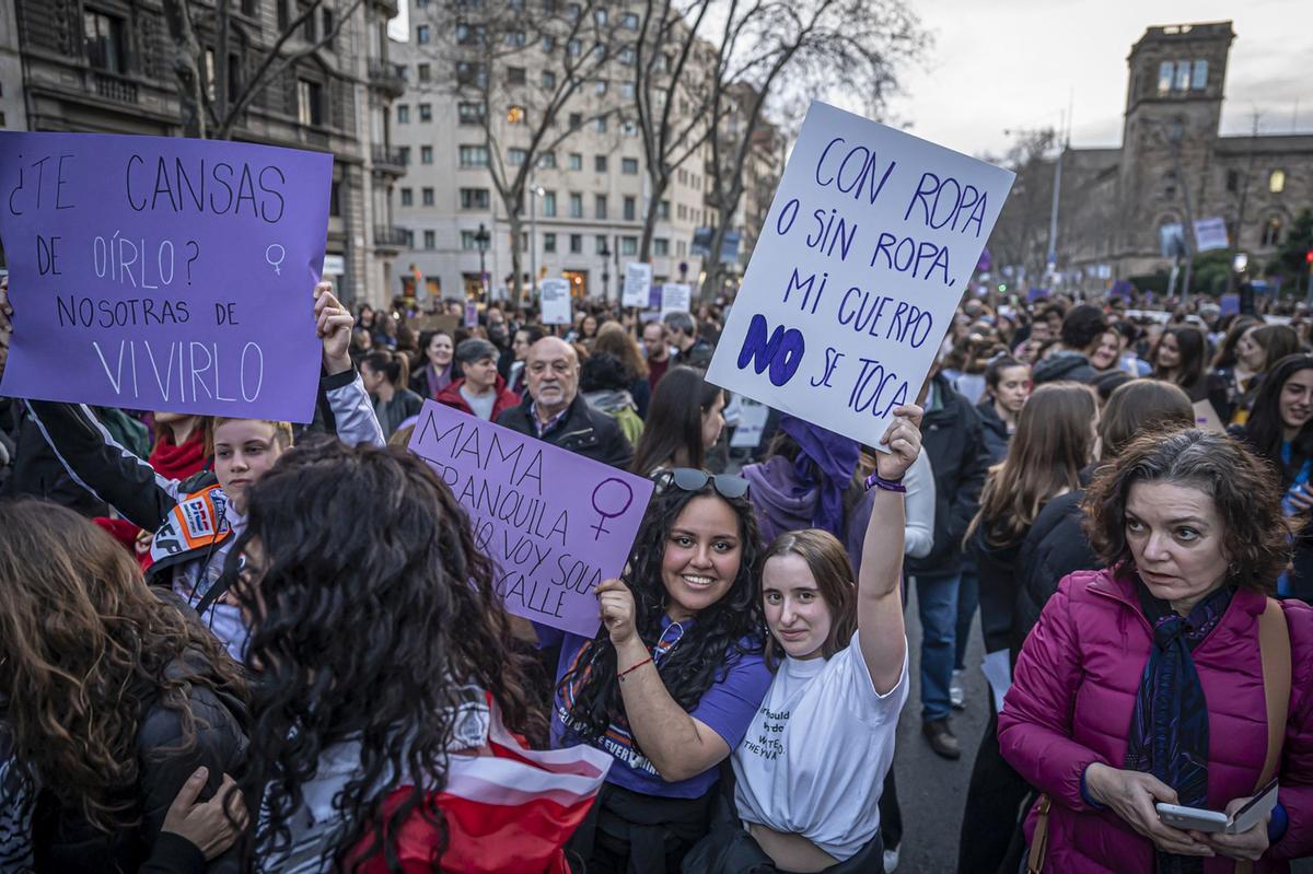 Manifestación del 8M en Barcelona