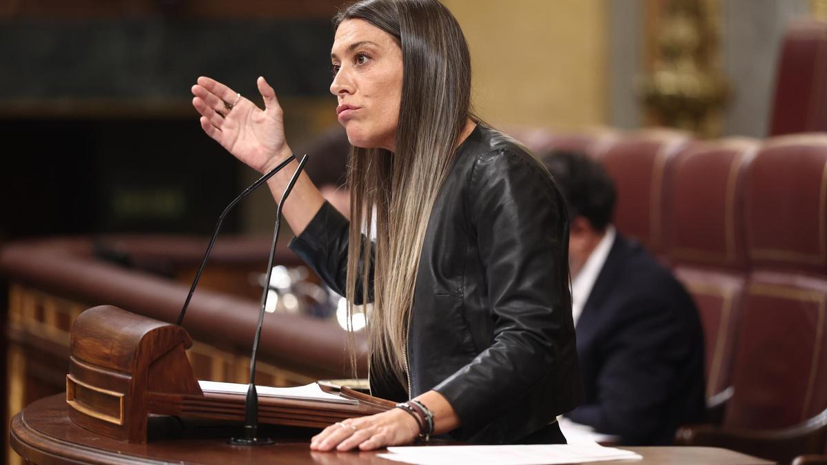 La portavoz de Junts en el Congreso, Míriam Nogueras, este miércoles.
