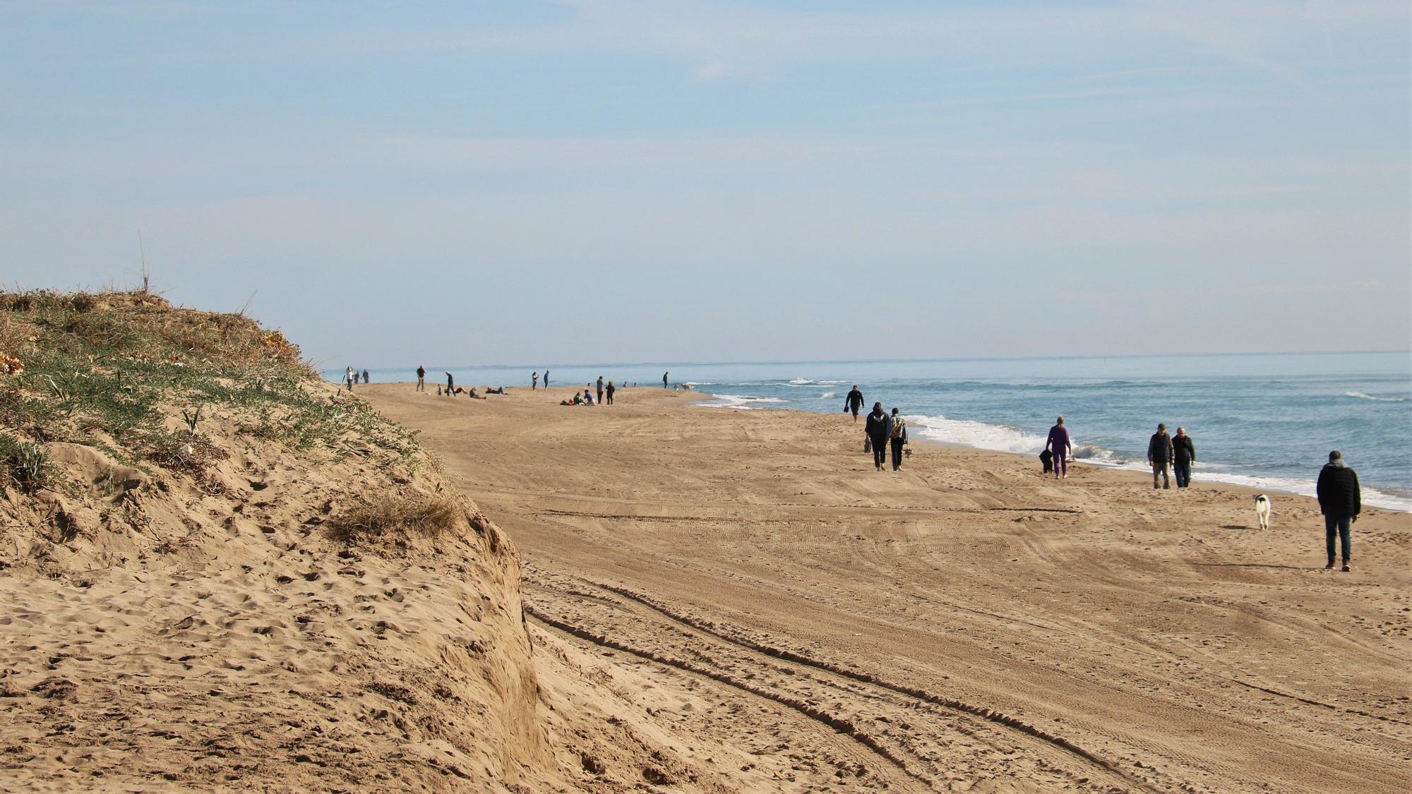 Playa de Gavà a la altura de la calle Palafrugell.