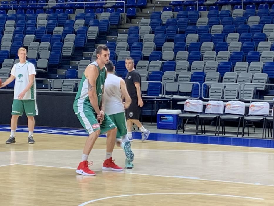 Primer entrenamiento de Rubén Guerrero con el Unicaja