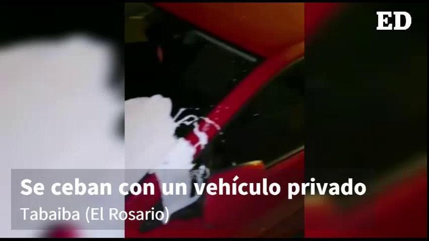 Pintura, rayones…así se encontró su coche en Tabaiba