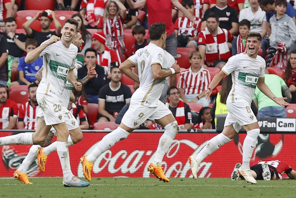 Resumen, goles y highlights del Athletic 0 - 1 Elche de la jornada 37 de LaLiga Santander