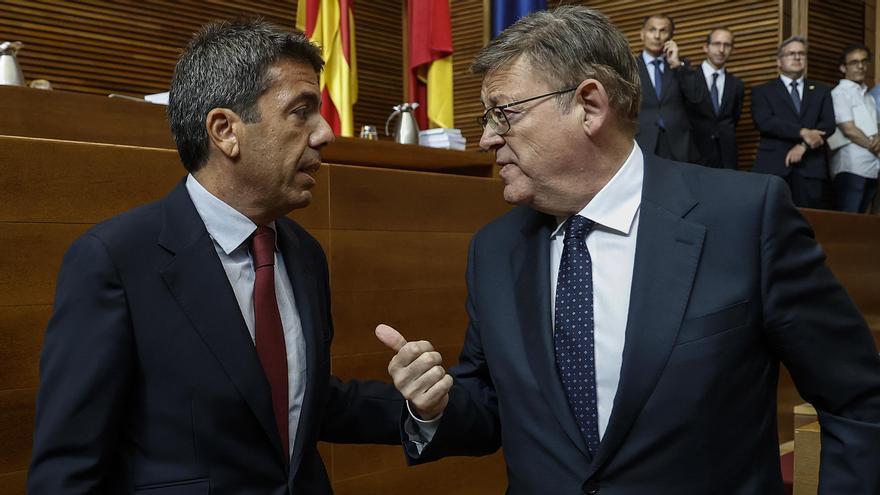 Mazón y Puig se acusan de «deslealtad» por los plazos de la investidura del popular