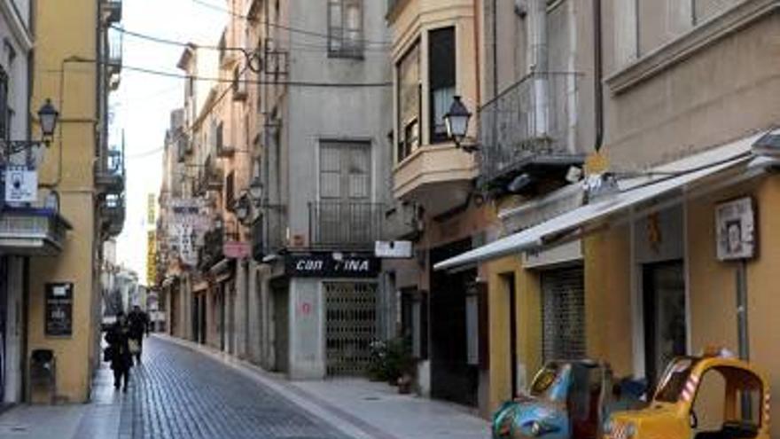 El carrer la Jonquera, en una imatge d&#039;arxiu.