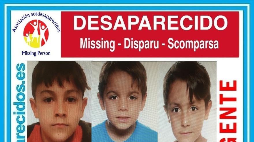 Anuncio de los niños desaparecidos difundido por SOS Desaparecidos.