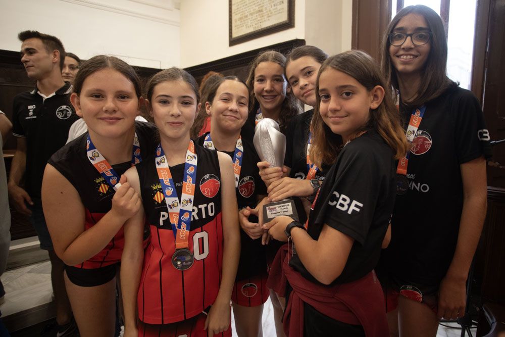 Recepción a las jugadoras del CBF Puerto tras el ascenso a Primera Nacional